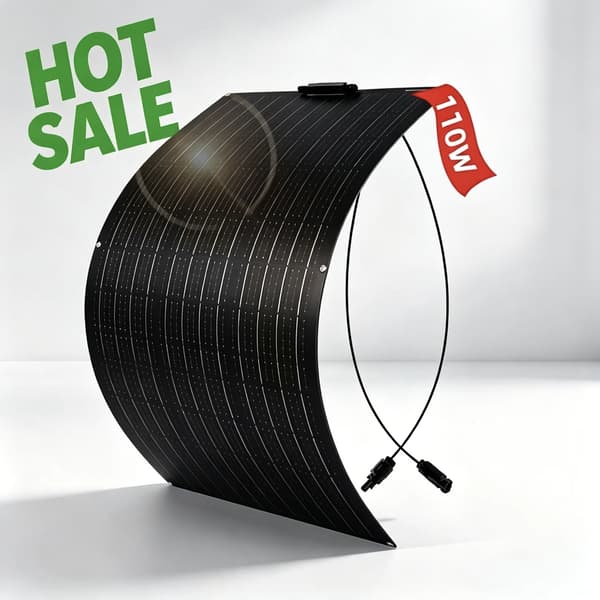 Solpanel, Flexibel Design, Hög Effektivitet,1st 110w panel