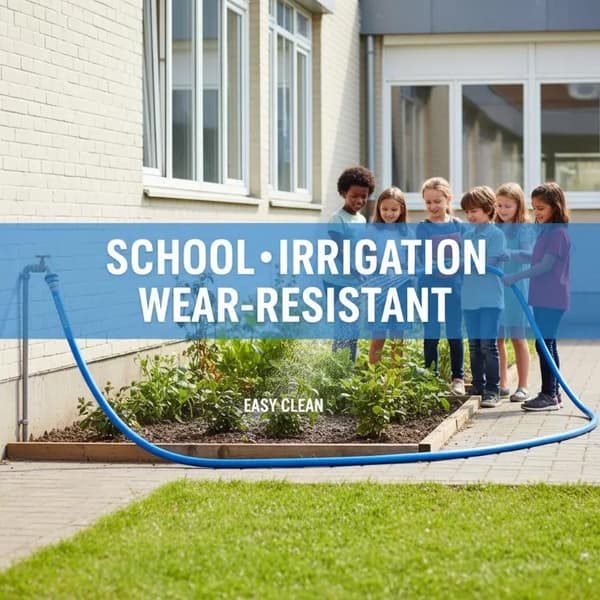 PVC Layflat Slange, 100m Længde, Letvægtsdesign,Blå
