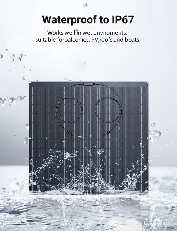 Solpanel, Monokristallin, Flexibelt Design,240W * 2