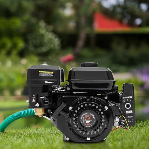 Bensinmotor, 7,5HK Prestanda, Dubbelstartsystem,svart