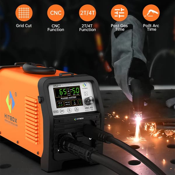 Plasma Cutter, CNC Funktion, Smart Blæser,EU stik, HBC65