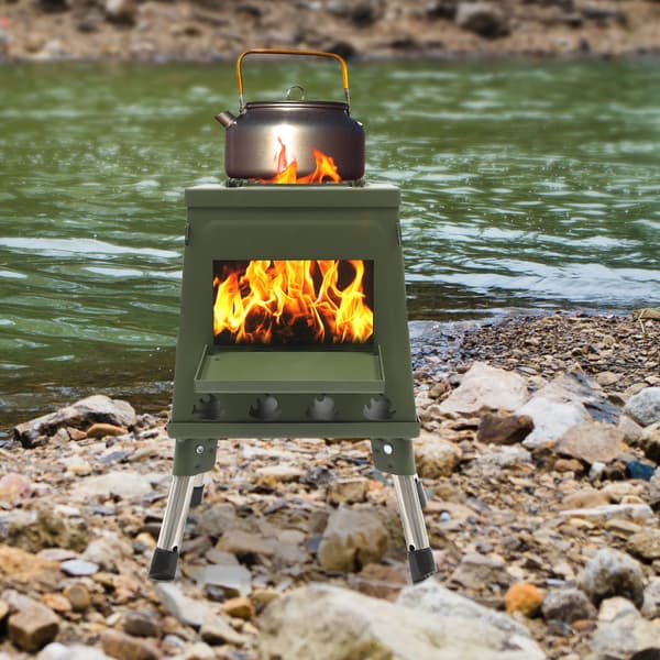 Campingkök, Bärbart, Vindskyddat,grön