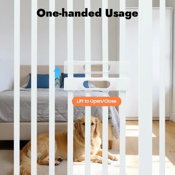 Kæledyrsgitter, Ingen boreinstallation, Justerbar bredde,HVID