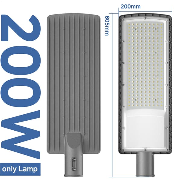 LED-katuvalo, vedenkestävä, energiatehokas,200W-6500K