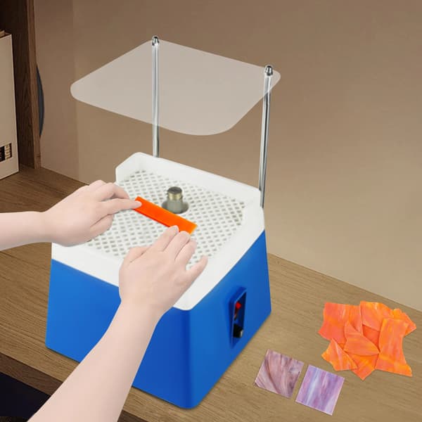 Glas Slibemaskine, 4200 o/min, Inkluderer Slibehjul,Blå