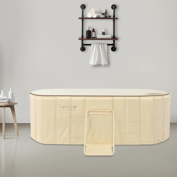 Fällbar Badkar, Bärbar Design, Mångsidig Användning,Gul