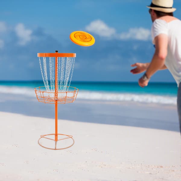 Disc Golf Korg, Bärbar Design, Hållbar Järnkonstruktion,GUL