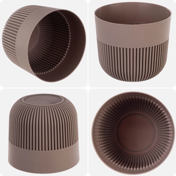 Blomkruka, 25 cm Diameter, Plastmaterial, Modern Stil, PE-belagd, Idealisk för Blommor och Växter
