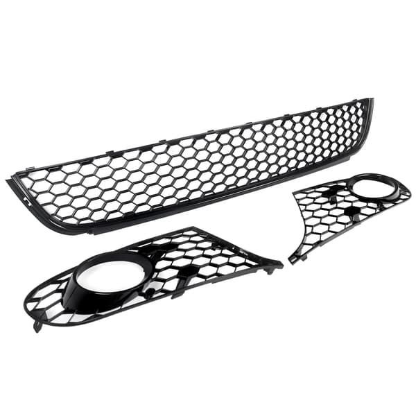 Grillmontering, Honungskakedesign, Högkvalitativt Material,Svart