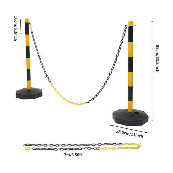 Säkerhetsbollard, PE-material, Lätt montering,Gul