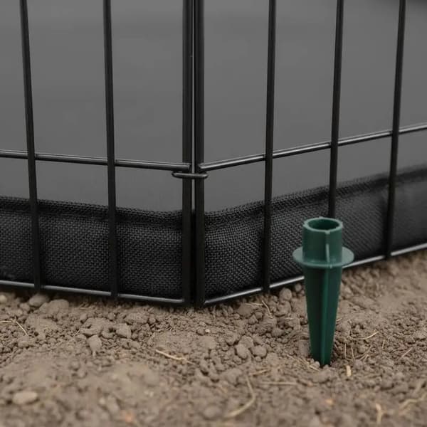 Hundhage, vikbar design, metallkonstruktion, Typ1