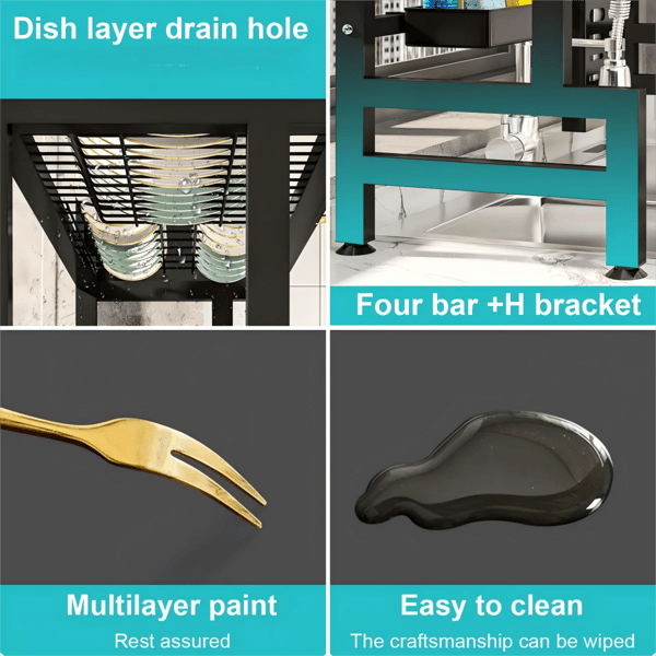 Diskställ, Justerbar Design Över Diskho, Skyddande Lock,XXL, svart