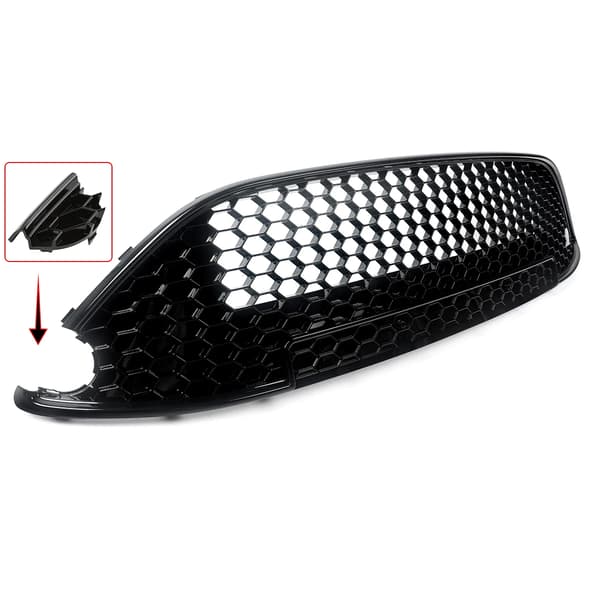 Frontgitter, Honningkage Mesh Design, Holdbart ABS Plast,Glansfuld Sort