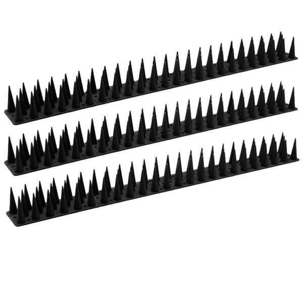 Fugleskræmmende Spidser, Bøjelig Design, Ikke-Toksisk Materiale,Sort - 3stk