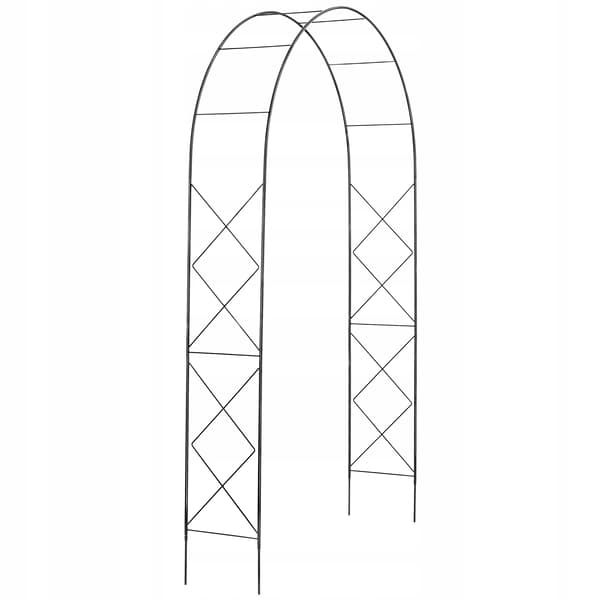 Trädgårdspaviljong, Metallbåge Design, Stöder Klättrande Växter,svart