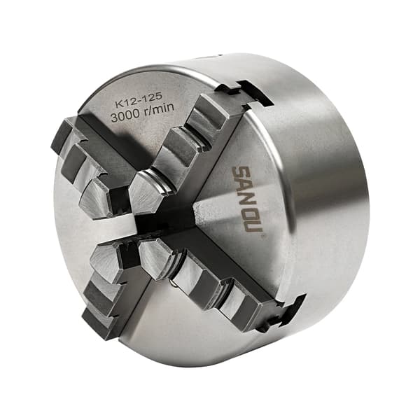 Svarvchuck, 125mm Diameter, 3000RPM Hastighet,VIT