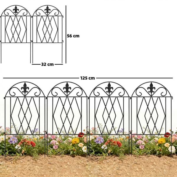 Havehegn, Robust Metal Konstruktion, Elegant Design,sort