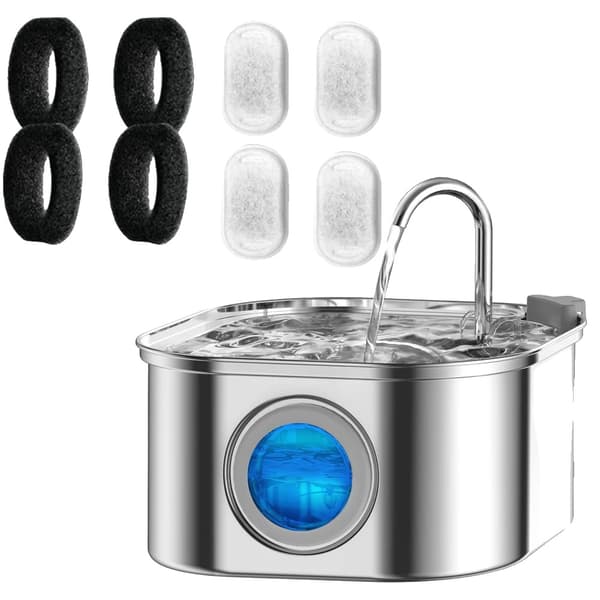 Vattenfontän, Automatisk drift, Tyst pump,Pet Water 4Chips