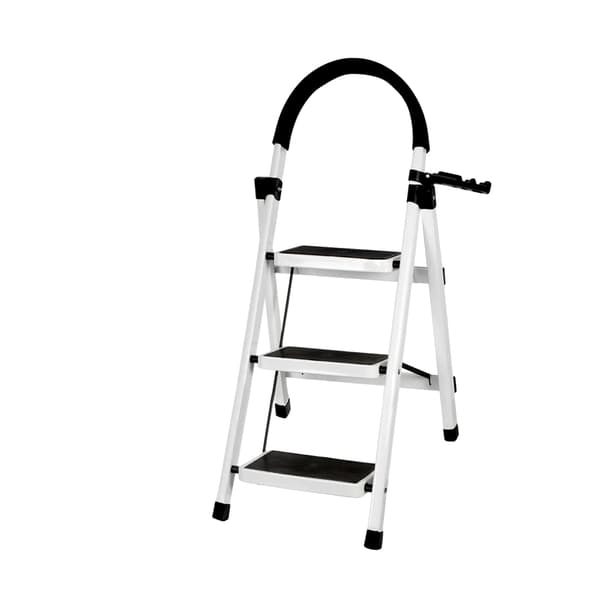 Foldbar Trappestige, Skridsikker Design, Ergonomisk Håndtag,HVID-b, L-b