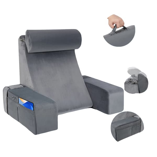Läspude, Ergonomisk Design, Avtagbara Armstöd,mörkgrå