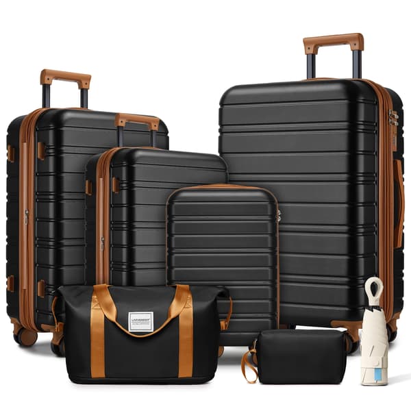 Bagageset, hårdskal, utökningsbar, hållbart ABS-material,1