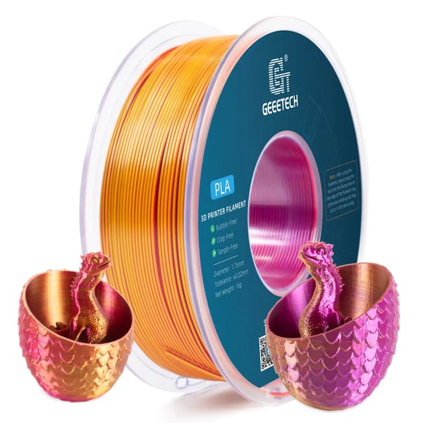 3D Filament, PLA Material, Förbättrad Hållfasthet,Röd Guld Lila