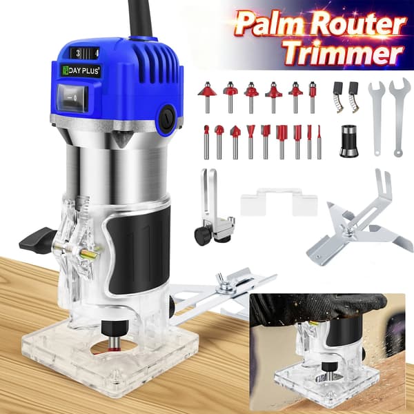 Palm Router, Handhållen Verktyg, Precision Skärning,Blå