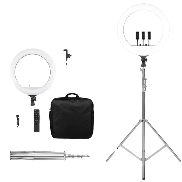 Ring Light, Dæmpbar Lysstyrke, 360° Rotation,280cm stativ