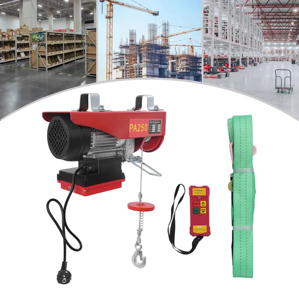Elektrisk vinsch, kraftfull motor, trådlös kontroll,Röd