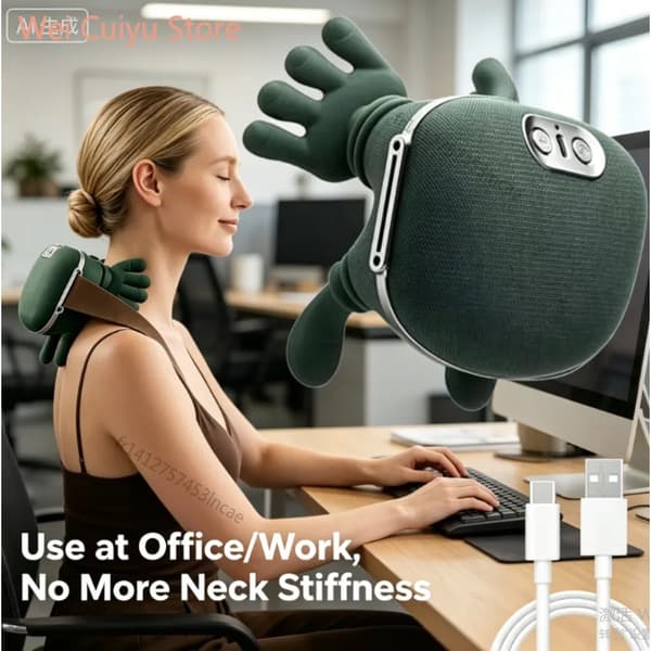 Axel- och nackmassagerare, 4D knådning, ergonomisk design,Uppgraderad version