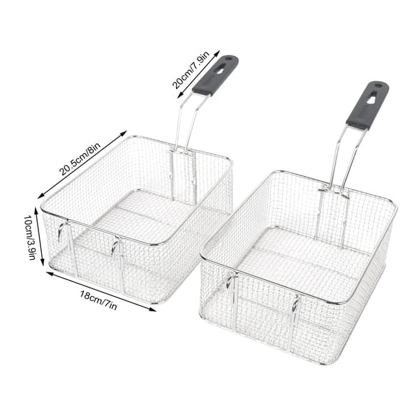 Gasfrityr, rostfritt stål, dubbel tankdesign,Silver