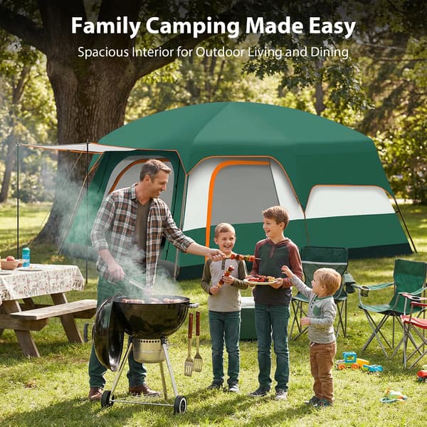 Campingtält, Rymlig Design, Väderbeständiga Material,grön