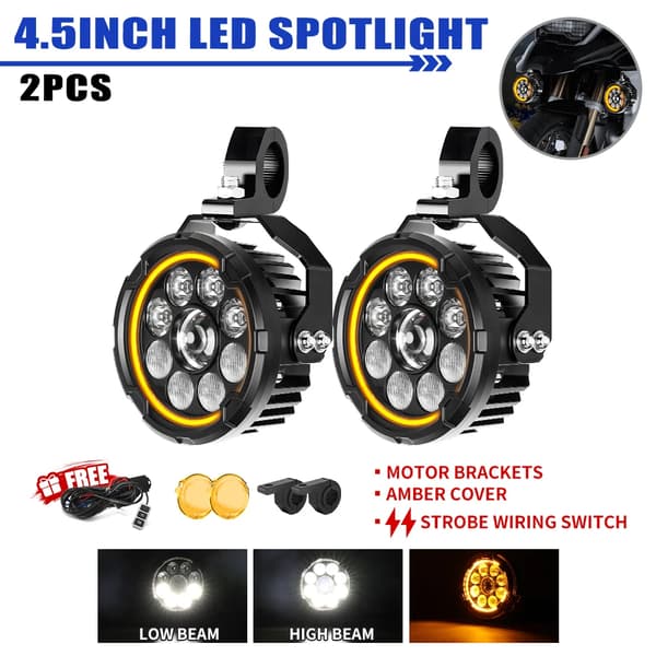 Arbejdslampe, Super Lys, Vandtæt Design,5INCH 2PCS Strobe