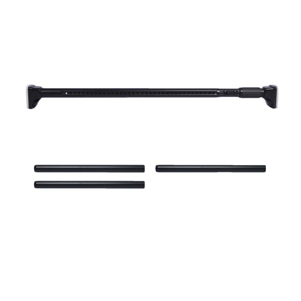 Gardinstang, Justerbar Længde, Holdbart Kulstofstål,Sort 100-440cm