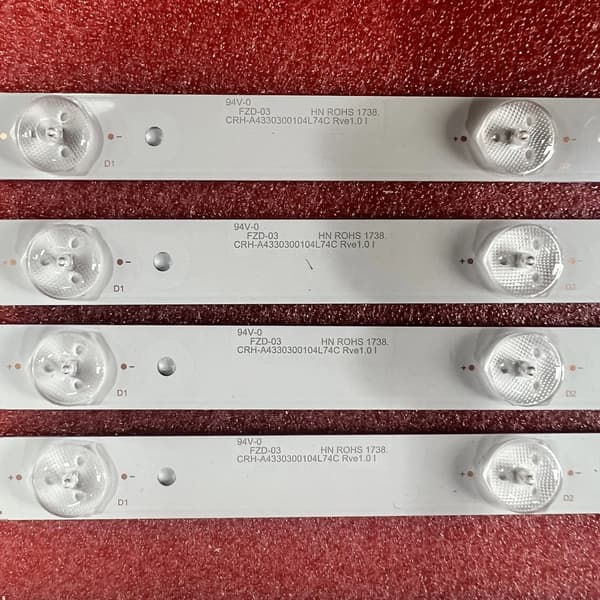 LED Strip Light, 8-pack, Mått 332mm & 430mm, Dimbar, CE Märkt