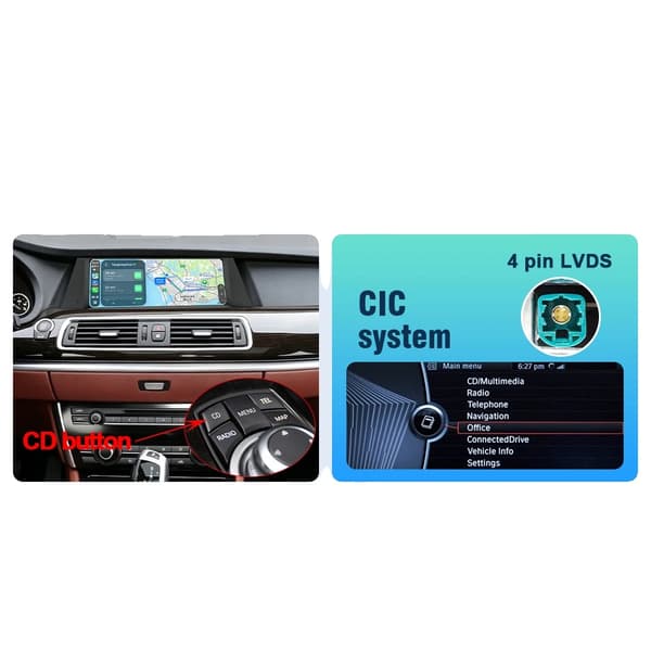 Multimedia Touchscreen, Styring med Stemmesignal, Understøttelse af Bakkamera,F07 CIC