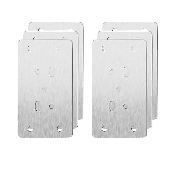 Møbelhængsel Repareringsplade, Rustfrit Stål, Nem Installation,6PCS B Plade