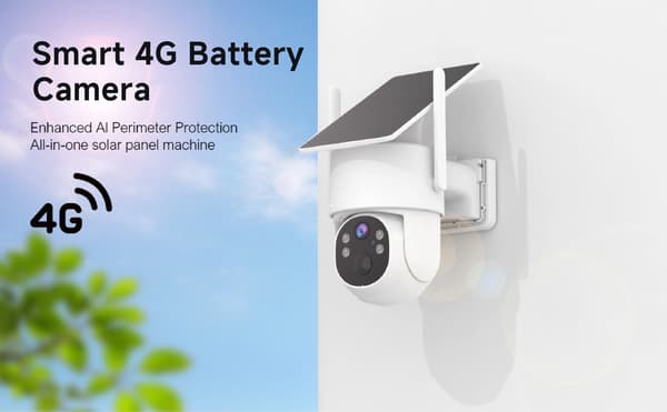 Säkerhetskamera, 4MP, Trådlös IP-anslutning, 2mm Fast objektiv, Solenergi, Vattentät IP66