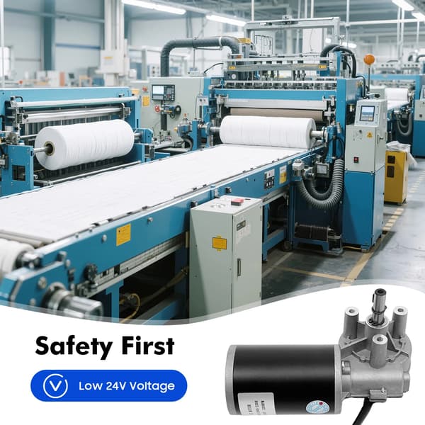 Ormegear Motor, Høj Moment, Lav Støj,sort