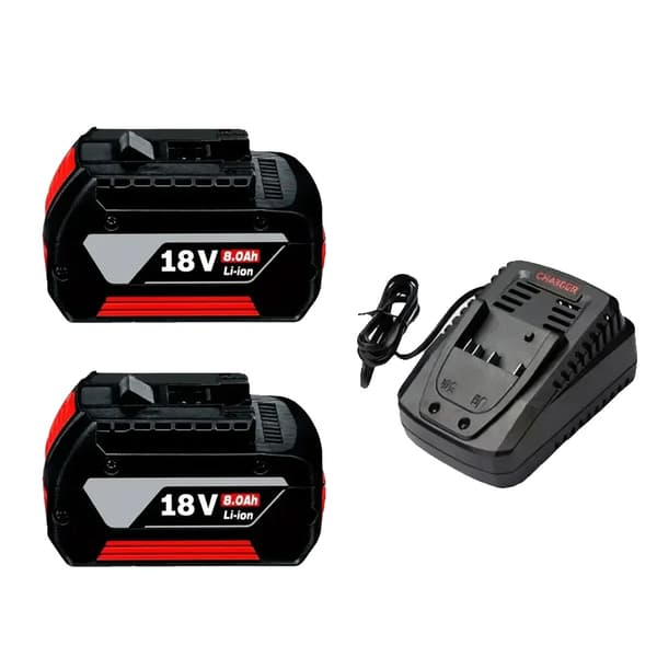 Batteri, 18V, 8.0Ah kapacitet,8.0AHX2-laderX1