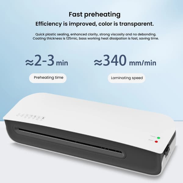 Desktop Laminator, Hot and Cold Lamination, Jam-Release Button,HVID