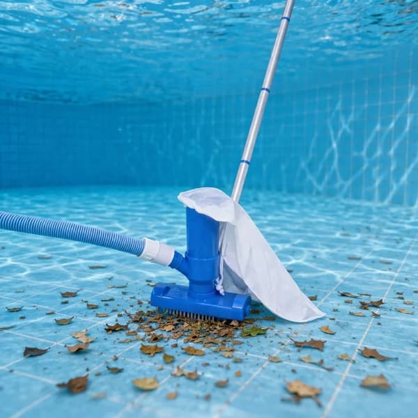 Poolstøvsuger, Effektiv snavs fjernelse, Kompatibel med alle pooltyper,Blå