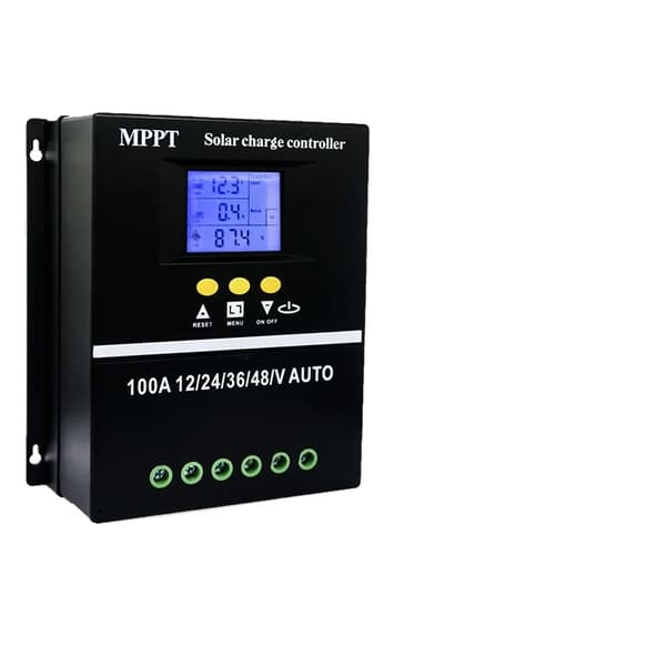 Solcellelader, MPPT-teknologi, Dobbelt USB-porte,12V 24V 36V 48V, 100A