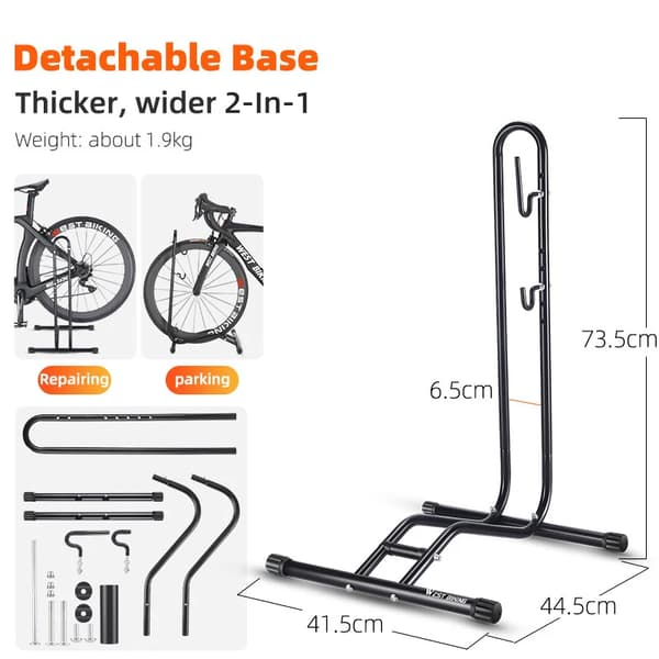 Cykelstativ, Holdbart Aluminium, Pladsbesparende Design,2 I 1