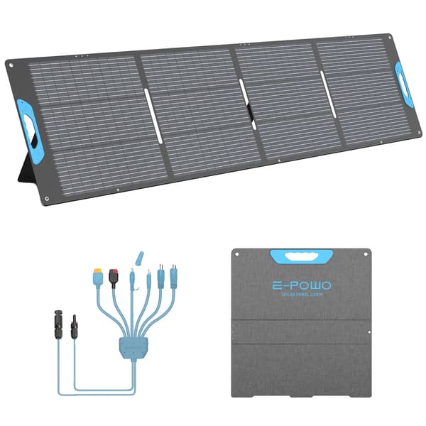 Solpanel, Hög Effektivitet, Fällbar Design,220W solpanel