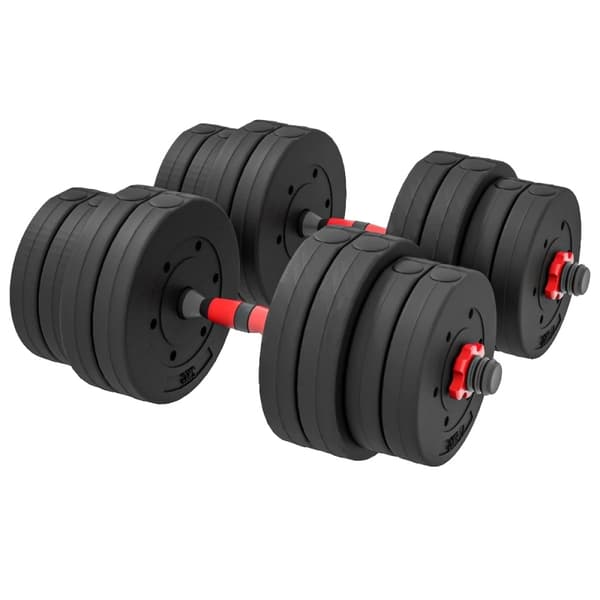 Hantelset, Justerbart Vikt, Halkfri Design,30KG