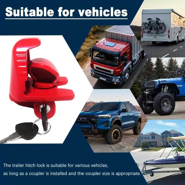Trailerkrogslås, kraftig konstruktion, universel pasform,1PCS