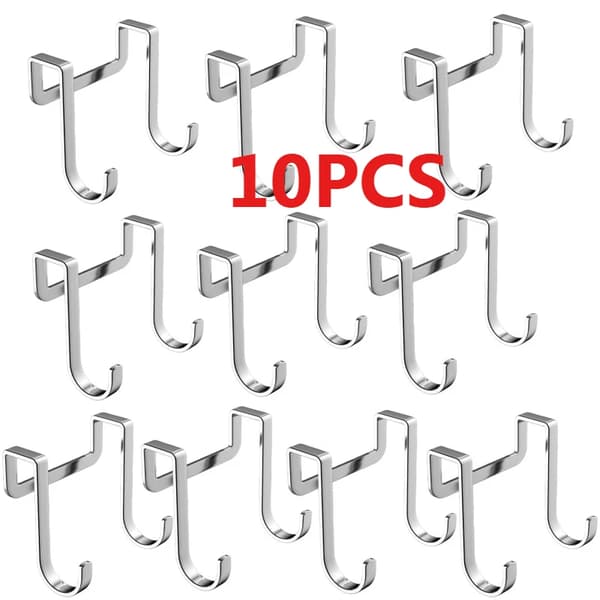 S-formad krok, rostfritt stål, mångsidig design,10PCS