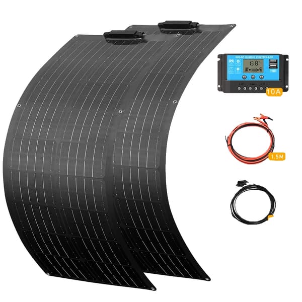 Solpanelset, 100 Watt effekt, monokristallin effektivitet,100W solkit