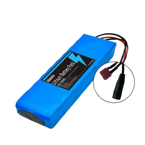 Elcykelbatteri, 100000mAh kapacitet, 36V konfiguration,T-plugg-DC